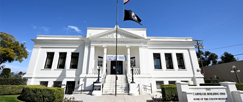 Historic Carnegie Public Library in Colton California