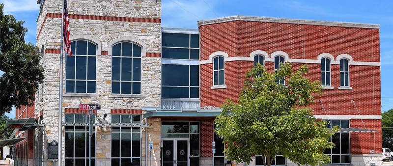 Downtown Kyle Texas commercial buildings and municipal facilities
