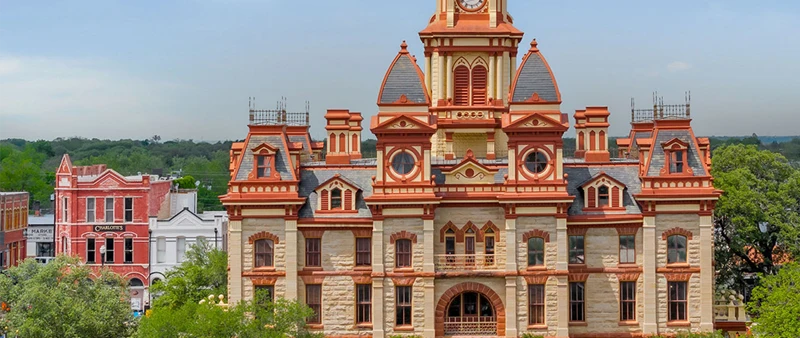 Historic Caldwell County Courthouse in Lockhart Texas