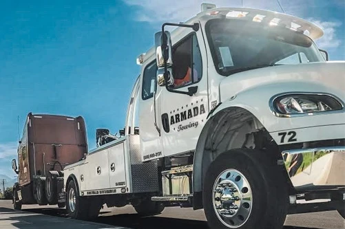 Armada Towing Service tow truck towing commercial semi tractor