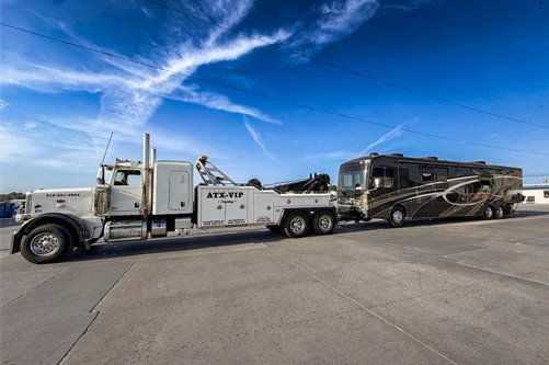 Armada Towing Service RV towing with heavy-duty tow truck